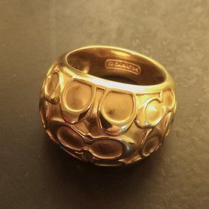Coach logo dome ring size 7